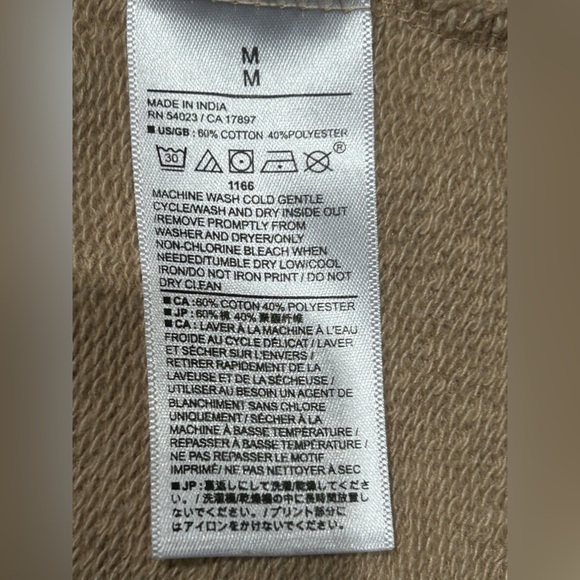 Banana Republic Beige Embroidered BR Logo Sweatshirt Women’s Medium - Picture 7 of 7